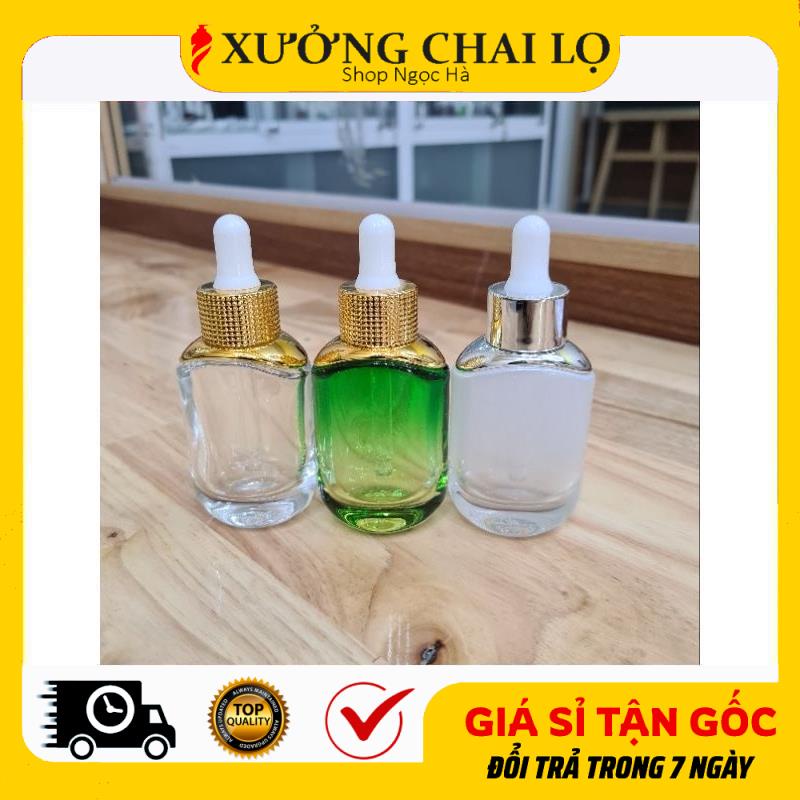 Chai lọ đựng tinh dầu 30ml cao cấp ovan, chiết serum, tinh chất