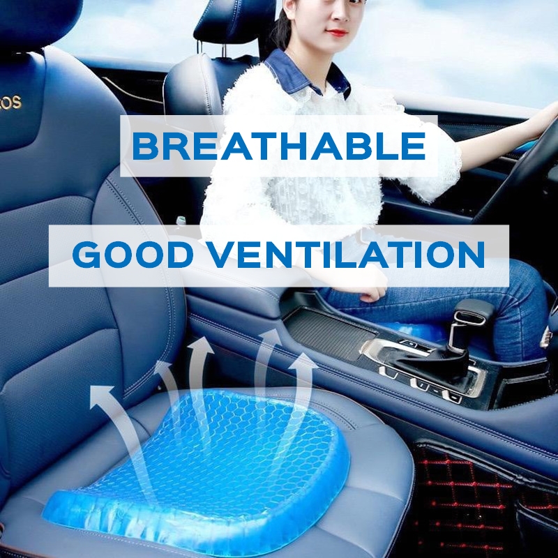 Soft Gel Sitter Flex Seat Cushion Honeycomb Design Silicone Breathable Non Slip Elastic Summer Ice Cool Pad Car Office