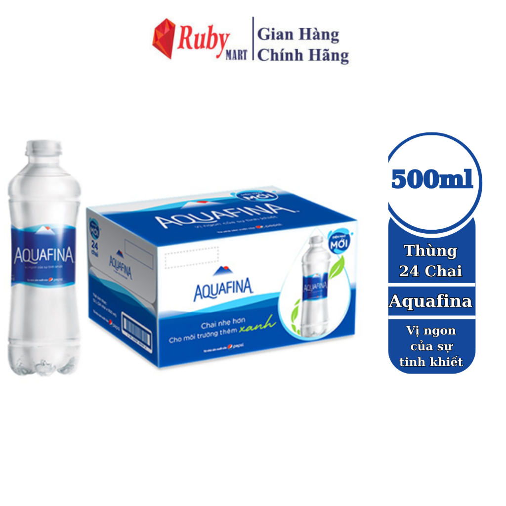 Thùng 24 chai nước tinh khiết Aquafina 500ml