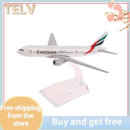 Telv Scale 1:400 Metal Aircraft Replica Emirates Airlines 777 Airplane Diecast Model Aviation Plane Collectible Toys for Boys