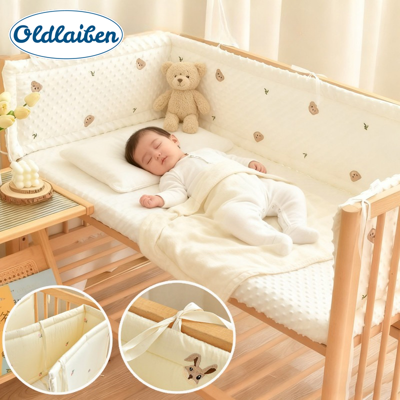 【Sabai_Sabai】Cod Baby Bed Bumper 60/120cm Baby Barrier Cotton Bumper Head Protection Baby Crib Bumper ราคา 368 บาท*ส่งฟรี