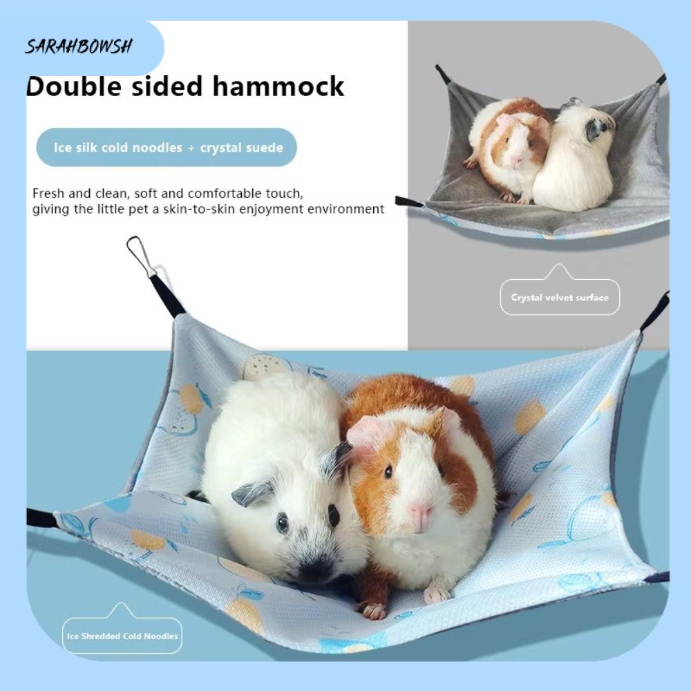 SARAHBOWSH Hai  Võng chuột lang Lụa băng Thoáng khí Võng cho chuột Hamster Đáng yêu Treo Đồ dùng cho thú cưng nhỏ