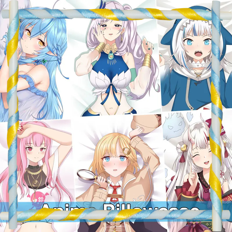 Hololive Vtuber Dakimakura Cover Anime Gối trường hợp Otaku ôm cơ thể Pad Nakiri Ayame Minato Aqua G