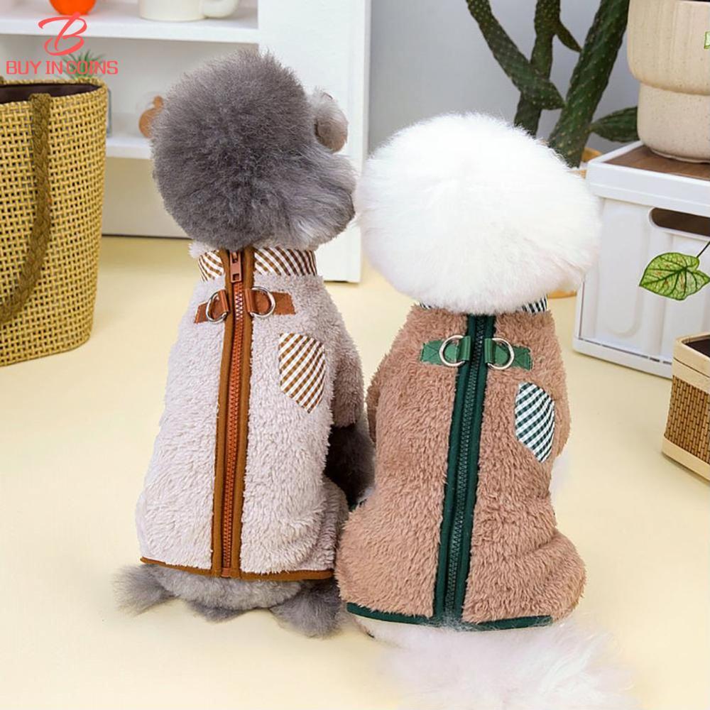 Bc Quần áo thú cưng Quần áo cho chó Đôi D-Ring Bốn Chân Fluffy Áo Khoác Cho Chó mùa thu và mùa đông Nhỏ Và Vừa Chó