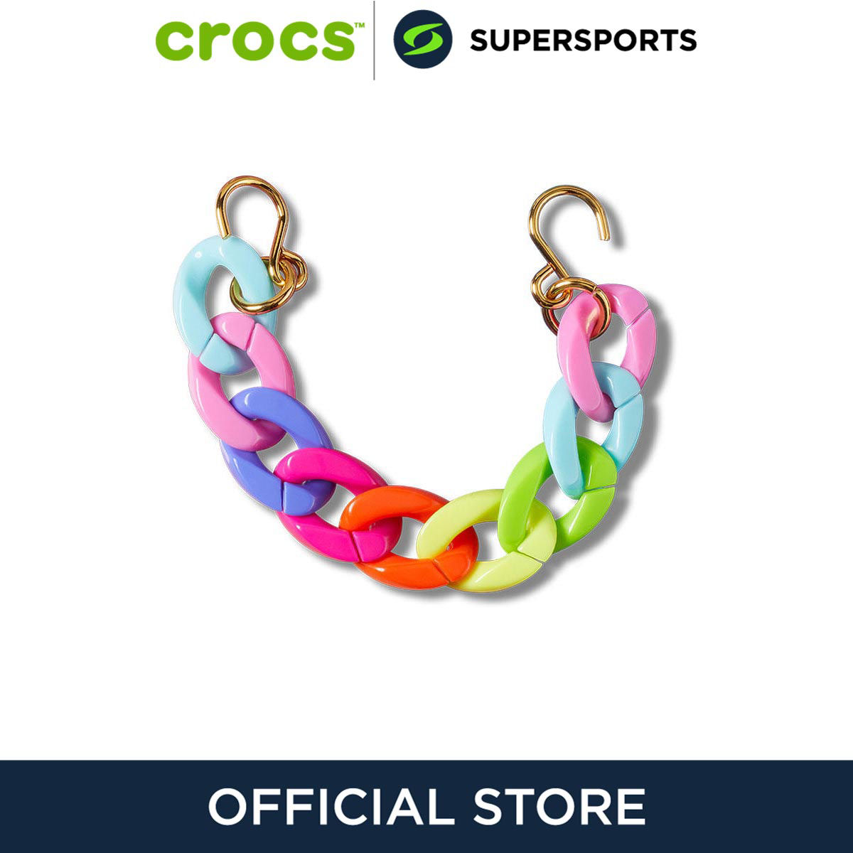 CROCS Jibbitz Rainbow Strap Chain Shoes Charm ราคา 206 บาท*ส่งฟรี