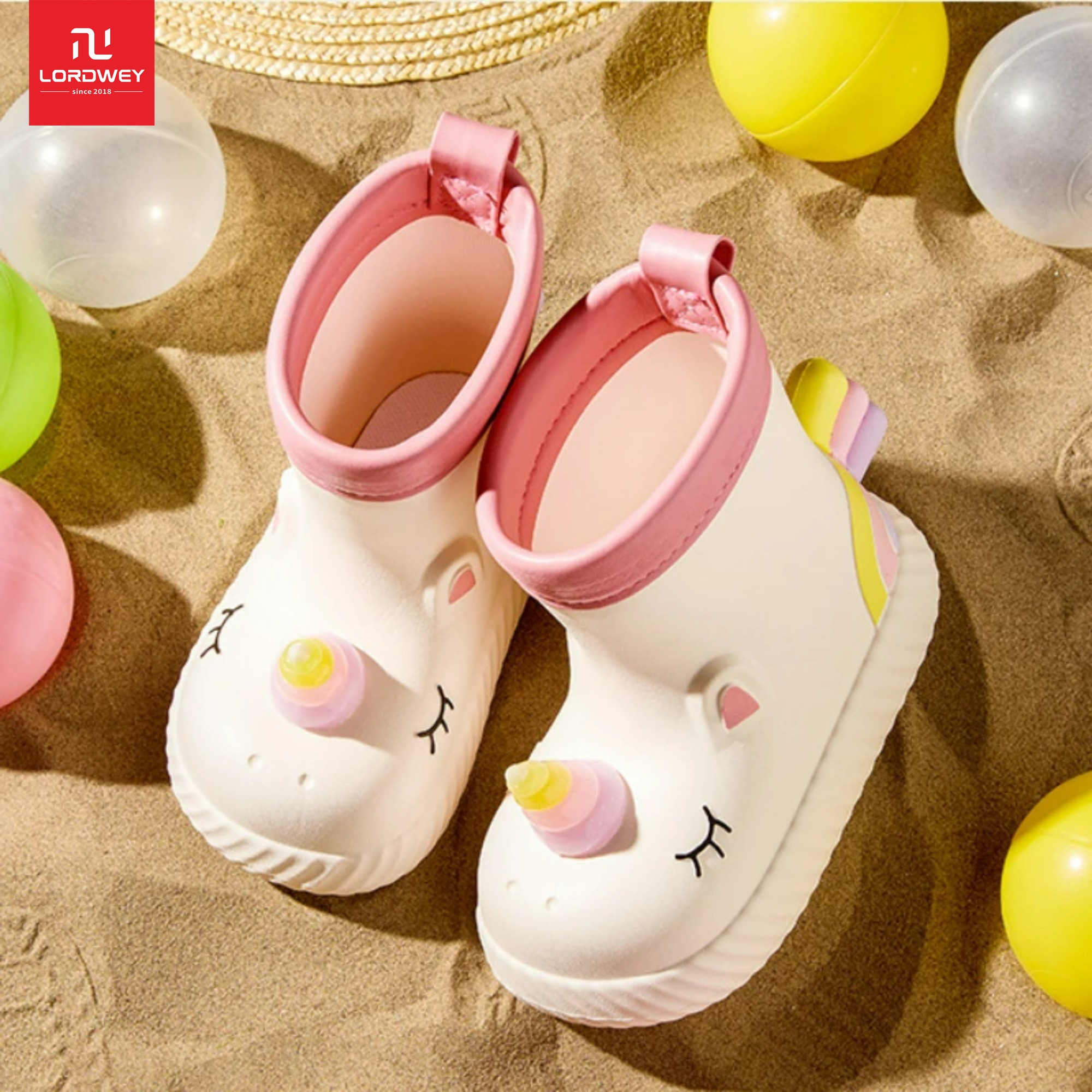 Lordwey & vui vẻ Mario Ủng đi mưa trẻ em bé trai bé gái Non-Slip hoạt hình ngoài trời ỦNG ĐI MƯA dễ thương trẻ em Non-Slip cao su giày không thấm nước giày nước