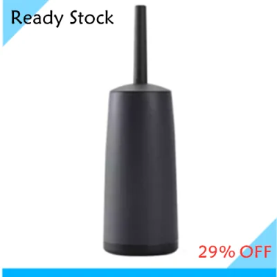 【Fast Delivery】Toilet Brushes and Holders Toilet Bowl Brush with Holder Black for Bathrooms Modern Design Toilet Brush with Lid Longe