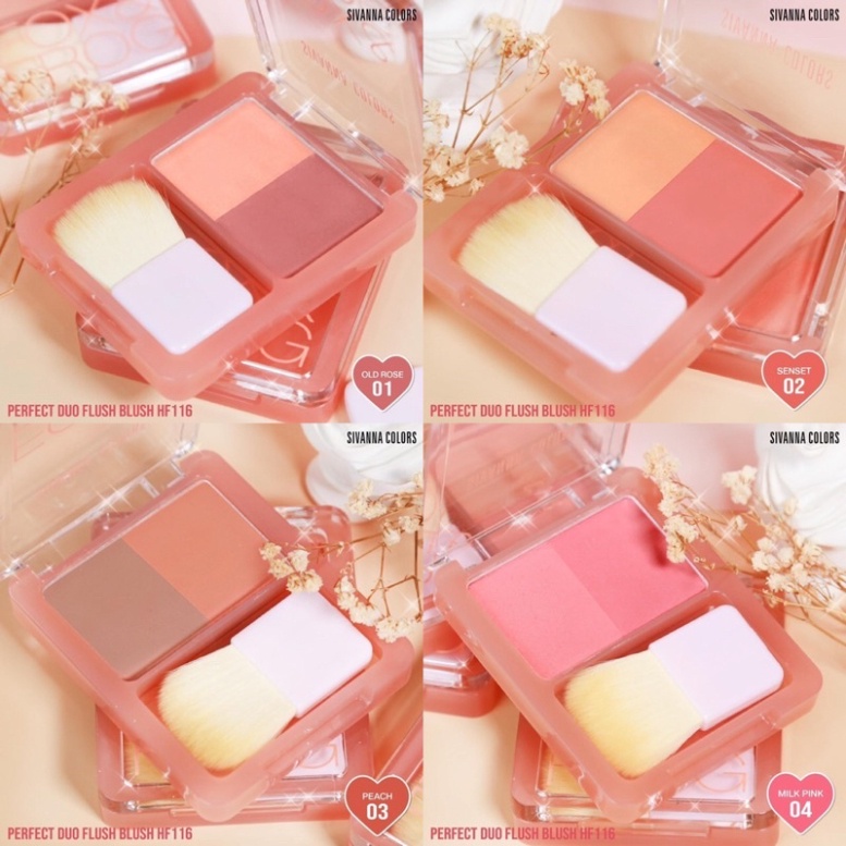 Chính hãng PHẤN MÁ HỒNG SIVANNA COLORS FOX & FROG PERFECT DUO FLUSH BLUSH