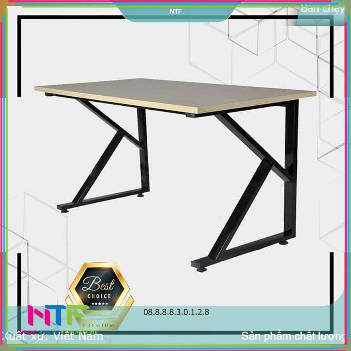 Bàn Gaming Chân Chữ K Mặt Gỗ Công nghiệp Phủ Melamine (NTF-K2) Kích thước 120x60x75Cm