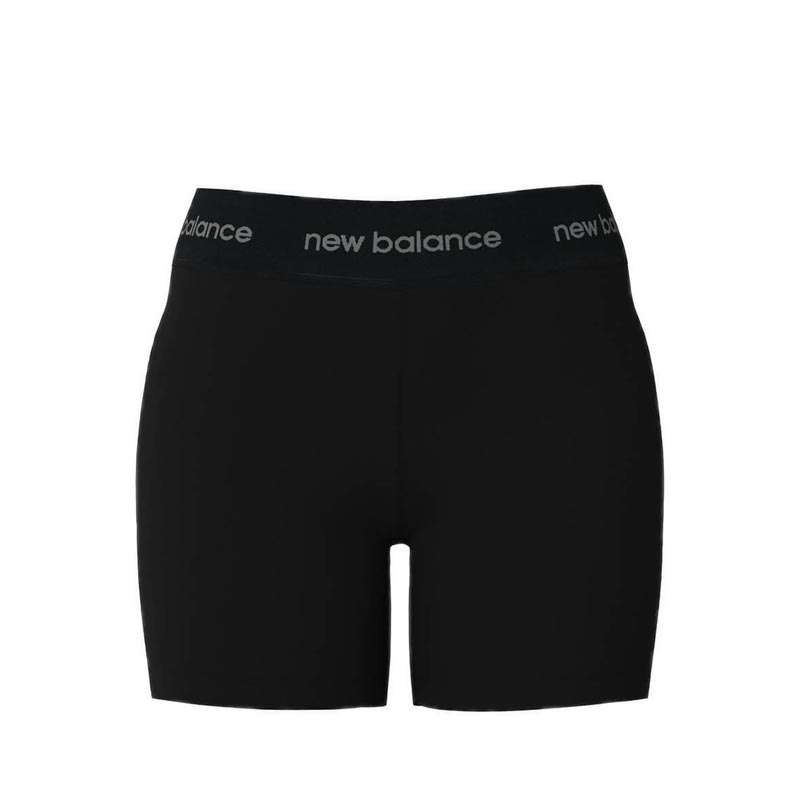 Quần Short Chạy Xe Đạp New Balance Sleek 5 Inch High Rise Womens - Black