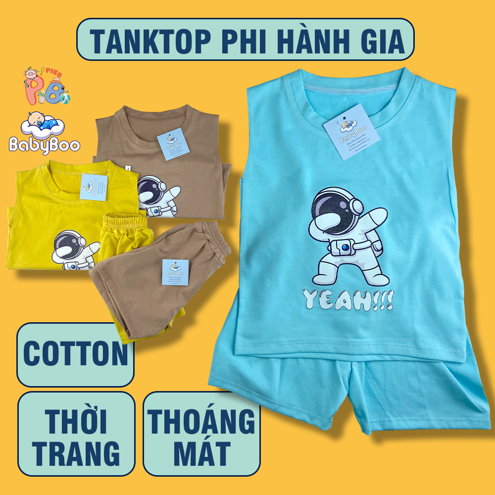 Bộ Ba Lỗ Tanktop Bé Trai, Bé Gái Cotton Mặc Nhẹ, Mát, Quần Áo Mùa Hè Trẻ Em