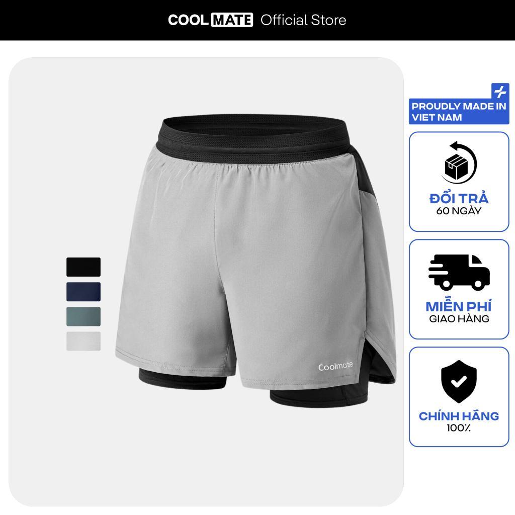 TEEAAET Quần shorts chạy bộ 2 lớp Essential Fast & Free Run Coolmate TAEAET