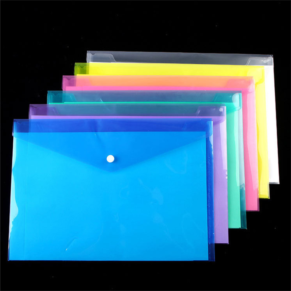 Home Office Organization Multifunctional Document Pouch Snap Button Document Organizer Portable File Folder A4 Size Storage Bag