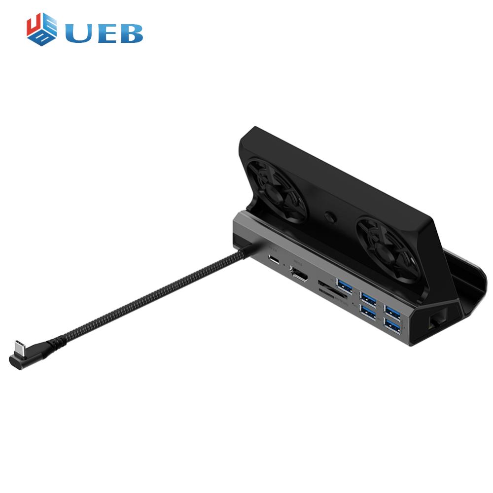 Dock Console Hub HDMI-Compatible USB C Docking Station 4K 60Hz USB Hub Type C USB 3.0 2.0 PD 100W RJ45 for ROG Ally Game ราคา 2,736 บาท*ส่งฟรี