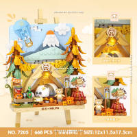 LOZ IDEAS Mini Block x Mr.PA Panda Four Season Painting Gift Decoration Building Brick Toy 小耙立体画