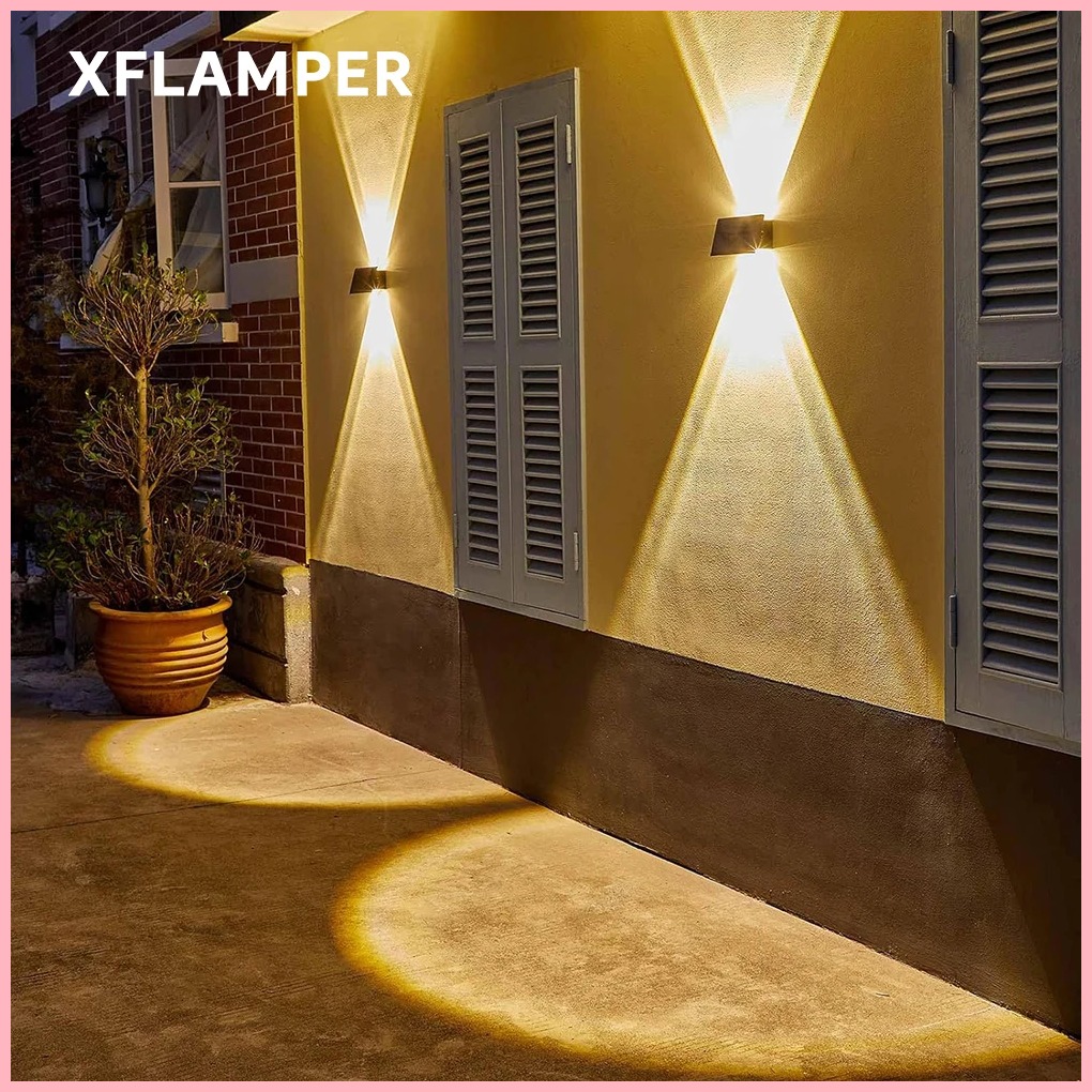 [RWQC LIGHT WORLD 147] Super Bright Solar Lights Up Down Outdoor Waterproof Wall Lamp for Garden Yard Porch Fence Decoration