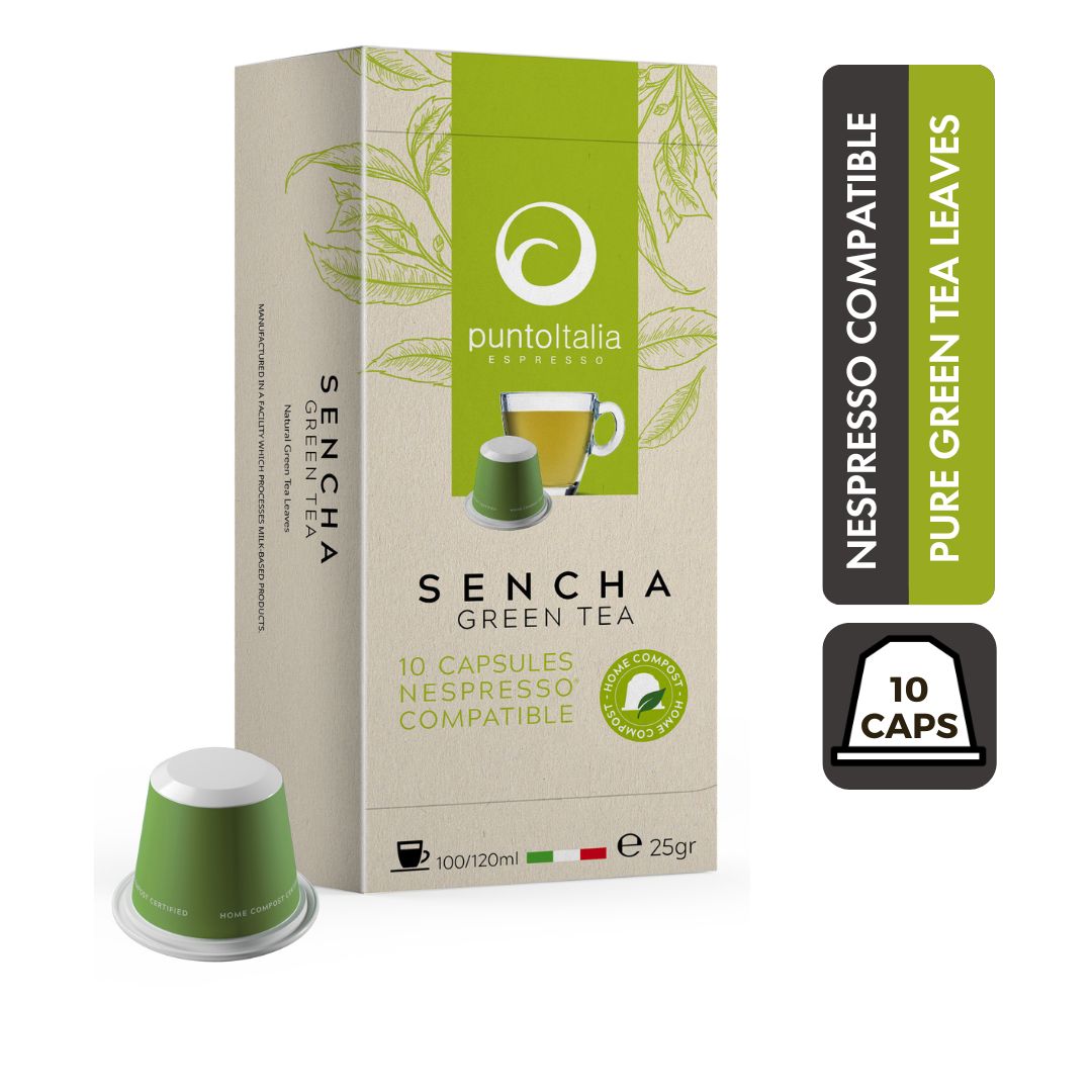 Punto Italia Espresso SENCHA GREEN TEA Nespresso® Compatible Tea Capsule (10 capsules) ราคา 165 บาท*ส่งฟรี