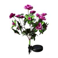TIEZI STUDIO LED Azalea Solar Flowers Lights Wild Flowers Waterproof Landscape Lawn Lamp Garden Decoration Creative Garden Lights Pathway Patio