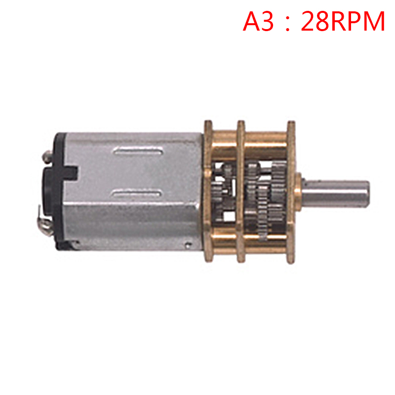 waqajh Micro N20 Bánh Động Cơ Tốc Độ Chậm Kim Loại Hộp Số Giảm Tốc Động Cơ Điện Tự Làm Đồ Chơi - 3