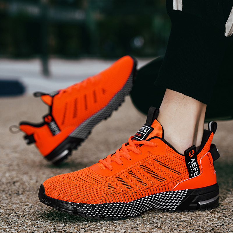 HalloweenHigh Quality Men's Running Shoes Summer Sports Marathon Shoes Men Gym Sneakers Orange Trendy Sneakers Men zapatillas de hombrechristmas
