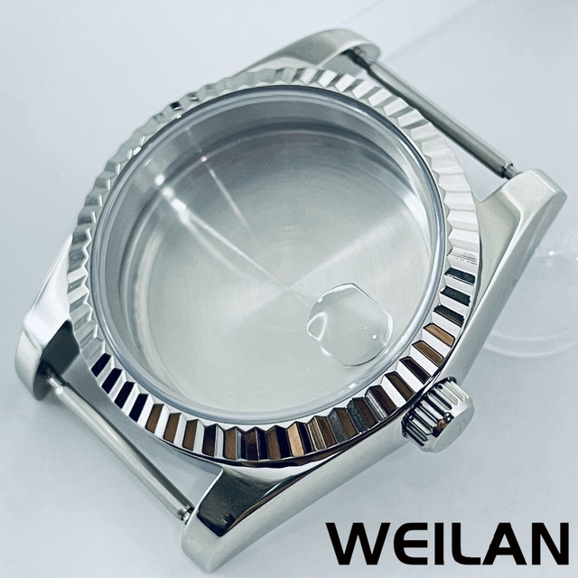 {Grade two} sfhdas 36mm 40mm Sier Watch Case Waterproof Sapphire Crysta Fit NH34 NH35 NH36 NH38 NH70
