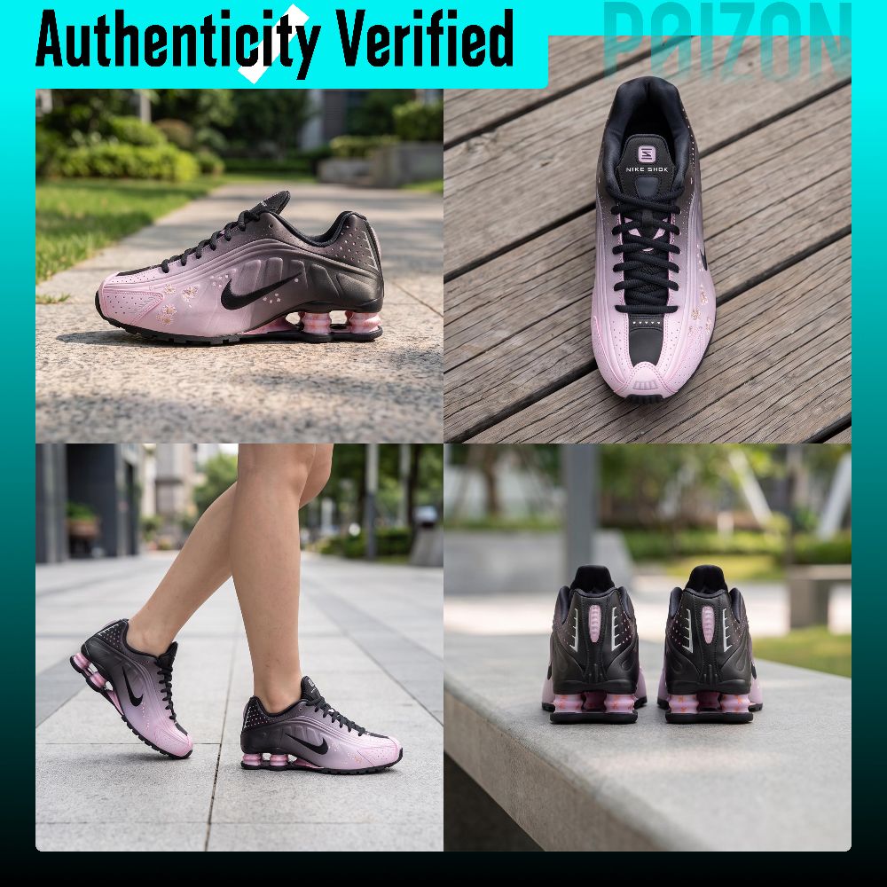 รองเท้าวิ่ง รองเท้ากีฬาออกกำลังกาย Nike Shox R4 Low top Casual ผู้หญิง สีดำ สีชมพู IB8872-600 ราคา 28,506 บาท*ส่งฟรี