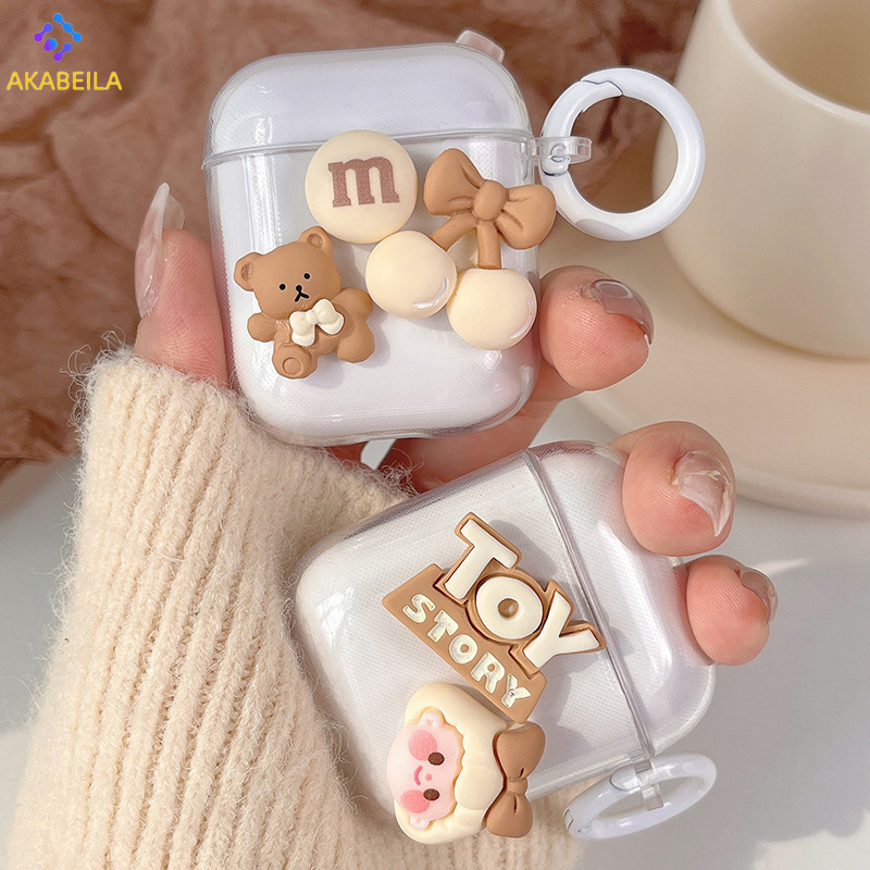 AKABEILA 🔥Airpods 1/2 Case 🔥 คสหูฟังลายการ์ตูน+สายห้อยแบบเดียวกัน เคสหูฟัง ลายการ์ตูนลายน่ารัก ฝาครอบป้องกันหูฟังไร้สาย ราคา 23 บาท*ส่งฟรี