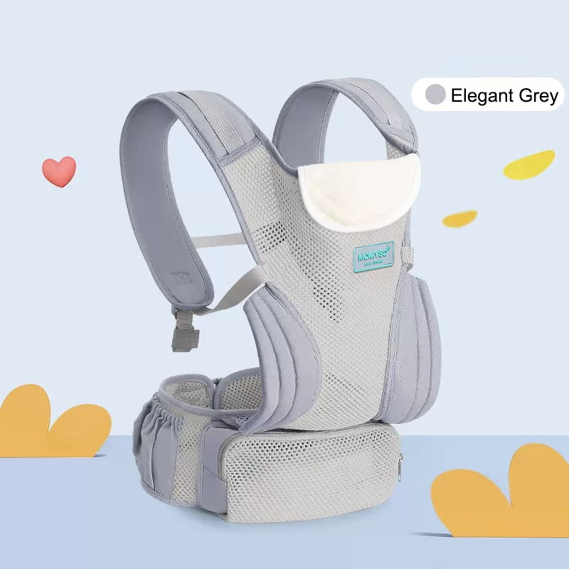 MOMYSO Baby Carrier 3-in-1 Multi-functional Hip Seat Carrier Infant Comfortable Breathable Storage
