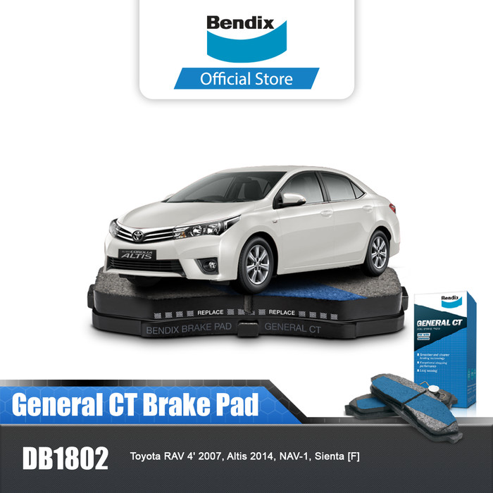 Bendix Kampas Rem Depan Brake Pad Mobil Toyota Corolla Altis 2007-2018 - DB1802GCT Harga 561,900 rupiah*Gratis Ongkir