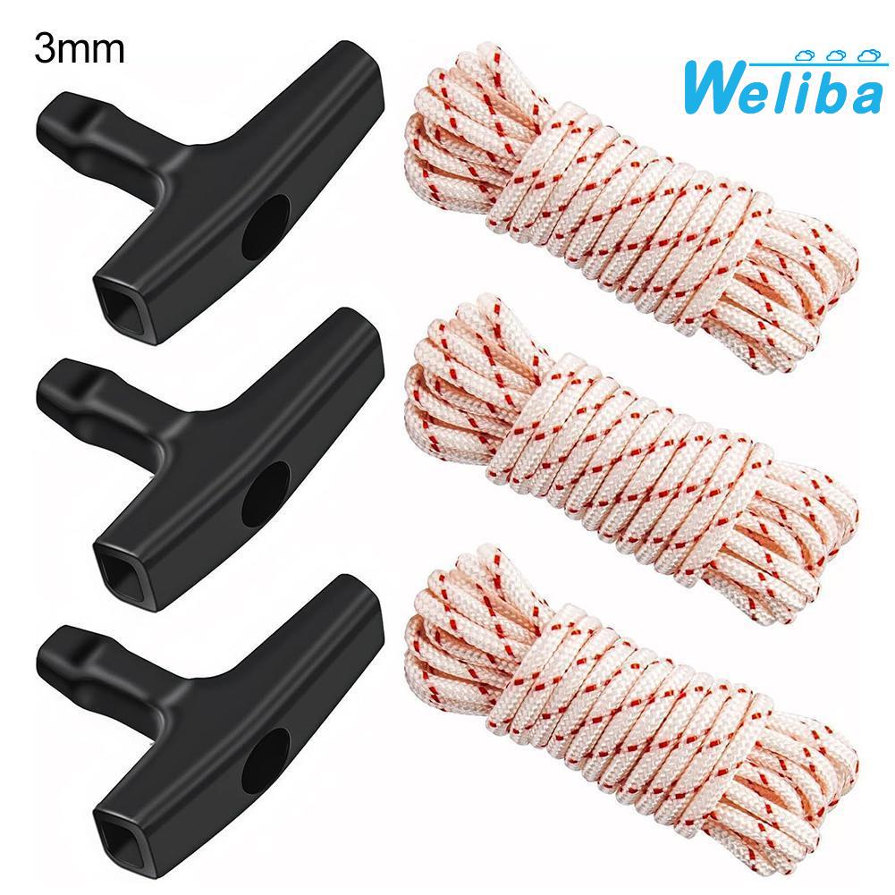 【Weliba】 Plastic Handle Recoil Starter Rope 3pcs Set for Small Engine For garden Tools [New Home Products Hot Sale] ราคา 659 บาท*ส่งฟรี