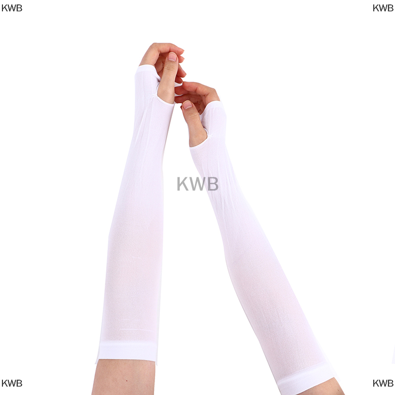 KWB Băng lụa tay áo kem chống nắng Cuff ARM UV Sun bảo vệ chống trượt mùa hè ngoài trời cưỡi