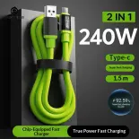 240W sạc nhanh Loại-C cáp với chip cho iPhone iPad Huawei Xiaomi siêu nhanh phí