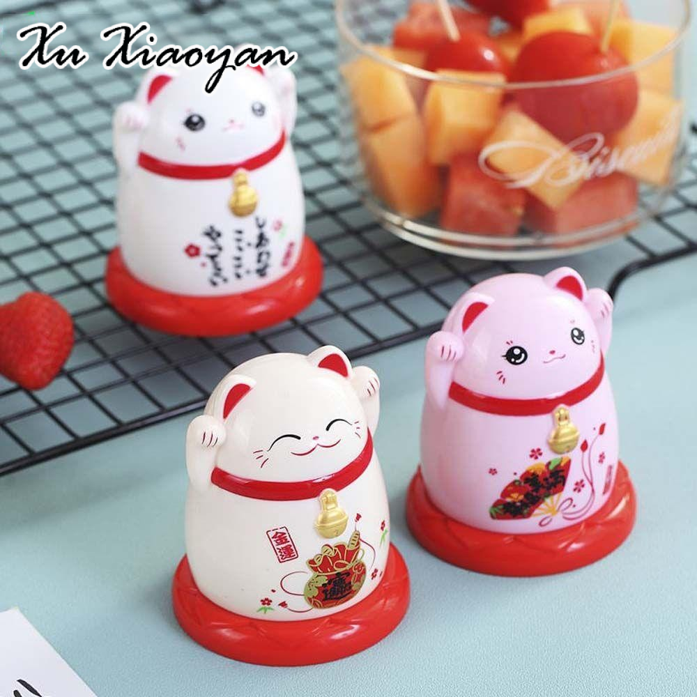 XUXIAOYAN กล่องเก็บไม้จิ้มฟัน Shangrong Lady Cat น่ารักสำหรับตกแต่งโต๊ะโรงงาน ราคา 38 บาท*ส่งฟรี