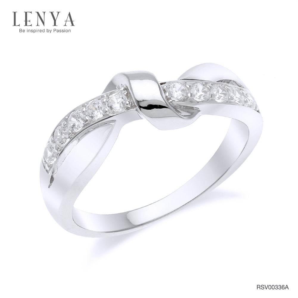Lenya Cz Diamondlike Ring Enhances Personality and Confidence, Size 2 Mm, 925 Sterling Silver Body, White Gold Plated. ราคา 2,900 บาท*ส่งฟรี