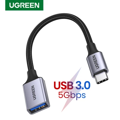 UGREEN USB C to USB 3.0 OTG Adapter USB Type-C OTG Data Cable Connector for Samsung GalaxyS 10 Ipad Pro 2021 MacBook Pro 2019 USB C Adapter