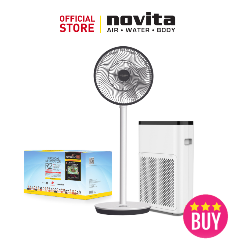 Bundle: Air Purifier A11 + GreenFan F-2 + Nano R2 Surgical Respirator (100pcs) Yellow, Size M Singapore