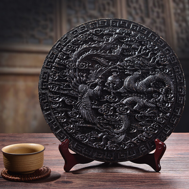Natural Aged Wuyi Big Red Robe Tea Cake, Da Hong Pao Black Tea for Energy and Wellness