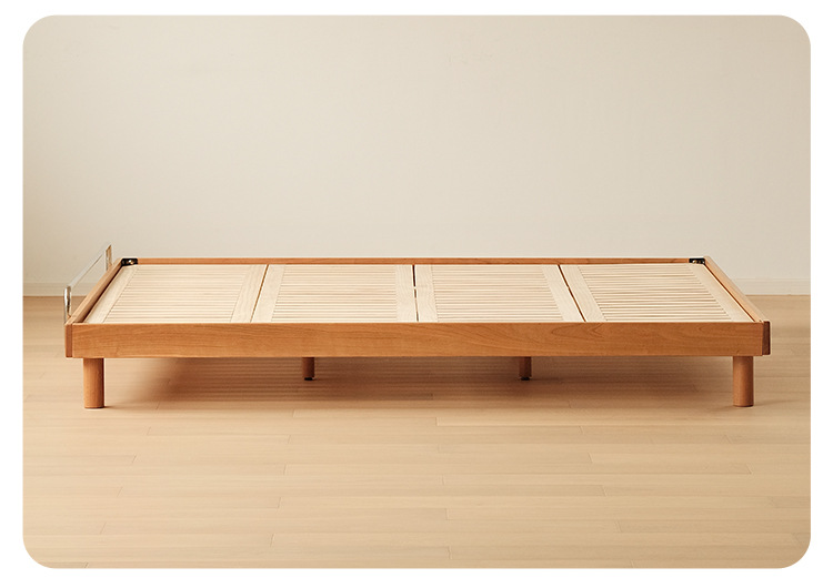 Huhu tatami yatak Japon tarzı masif ahşap çift kişilik yatak kiraz ahşap mobilya 1,5 metre 1,8 metre başucu yatağı olmayan küçük daire