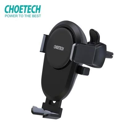 CHOETECH T530-S Qi-Certified Fast Wireless Charging Mechanical Car Mount Air Vent Phone Charger Holder -Black