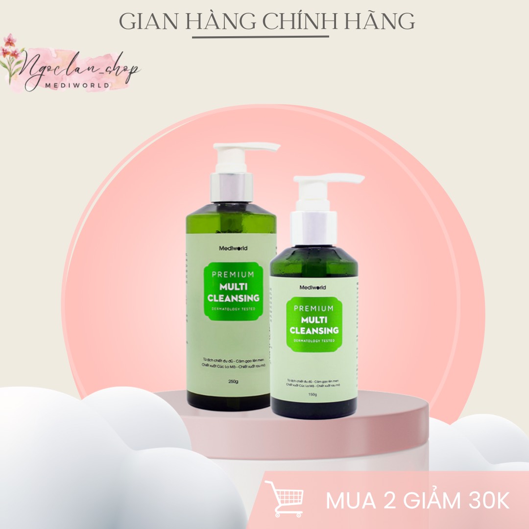 (Sỉ Spa) Sữa rửa mặt dịu nhẹ làm sạch sâu và giúp giảm nhờn Premium Multi Cleansing mediworld