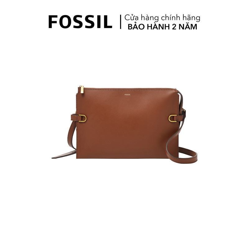 Túi đeo chéo nữ da thật fossil kier crossbody bag zb1697200- nâu