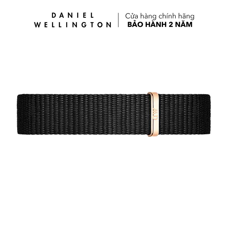 Dây vải nato đồng hồ Daniel Wellington 12mm khóa màu vàng hồng - Cho đồng hồ Petite 28mm