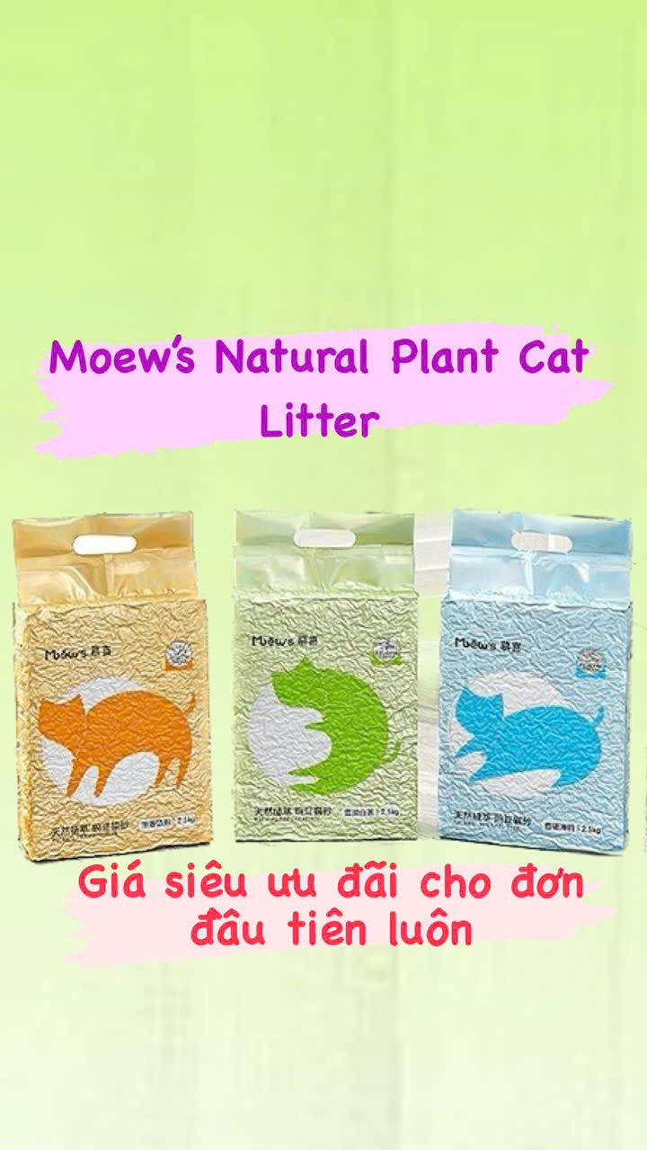Cát Đậu Nành Moew s 2.5kg - Cát Vệ Sinh Cho Mèo Moew