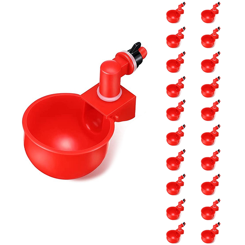 yunhaoSK-20Pcs Automatic Poultry Drinker Bowl Chicken Water Cups Duck Drinking Machine Hanging Drinking Bowls Water Dispenser