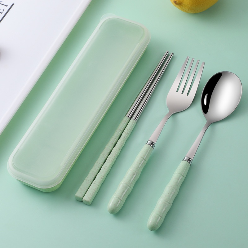 Alat Makan Sendok Garpu Sumpit Set 304 Stainless Steel /Sendok Set Karakter Lucu