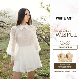 Chân Váy Xếp Ly Nữ WHITE ANT ALIDA PLEAT SKIRT Dáng Ngắn, Chất Liệu Ren Cotton Cao Cấp 110100081 thumbnail