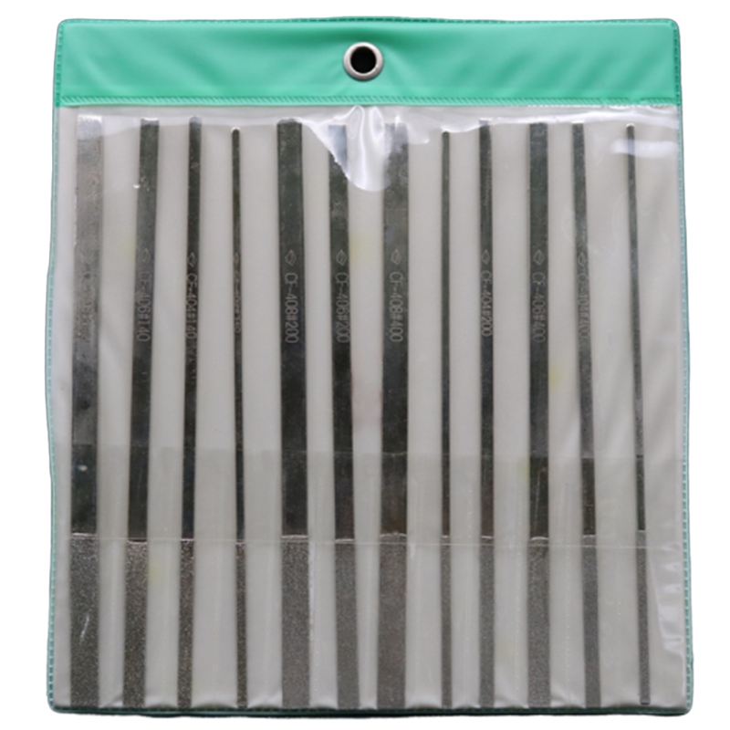 (PHOM) Needle File for 12 Pieces of 180mm Taper Diamond File -400 Die Sinker