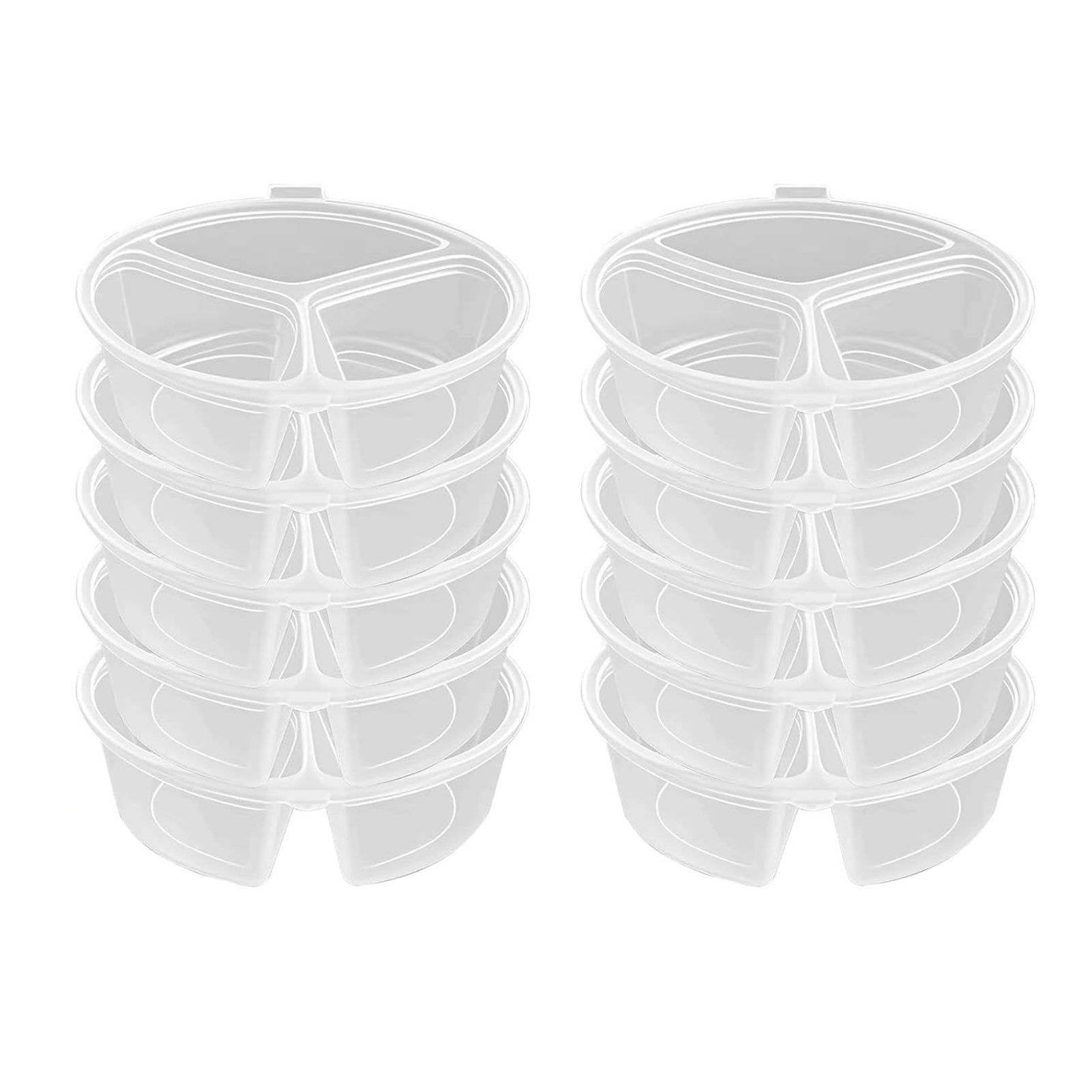 Thực Phẩm An Toàn Gia Vị Chủ Tái Sử Dụng Nhỏ Nước Sốt Ngâm Container 10/20Pcs 3 Ngăn hộp đựng gia vị có nắp đậy Tái Sử Dụng Mini Snack Container Cho Trẻ Em Người Lớn Hoàn Hảo Cho Ngâm Nước Sốt