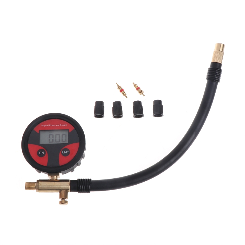 0-200psi kỹ thuật số lốp xe vỏ xe máy đo áp suất không khí LCD áp kế thích hợp xe ô tô xe tải xe mô tô cái bơm lốp vận hành dễ dàng