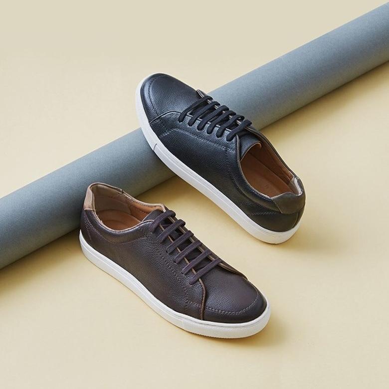 jigsaw ayda leather trainers